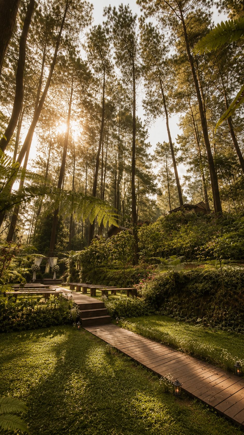 Suasana Cantik di Bawah Naungan Pinus Bruriram